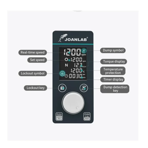 Верхнеприводная мешалка OS-100Pro Joanlab, 100 литров, 50-1200 об/мин — изображение 5