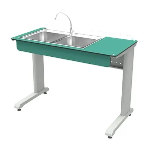 Стол лабораторный с двухчашевой мойкой СТМ-1200/2а (1200х600х850мм)